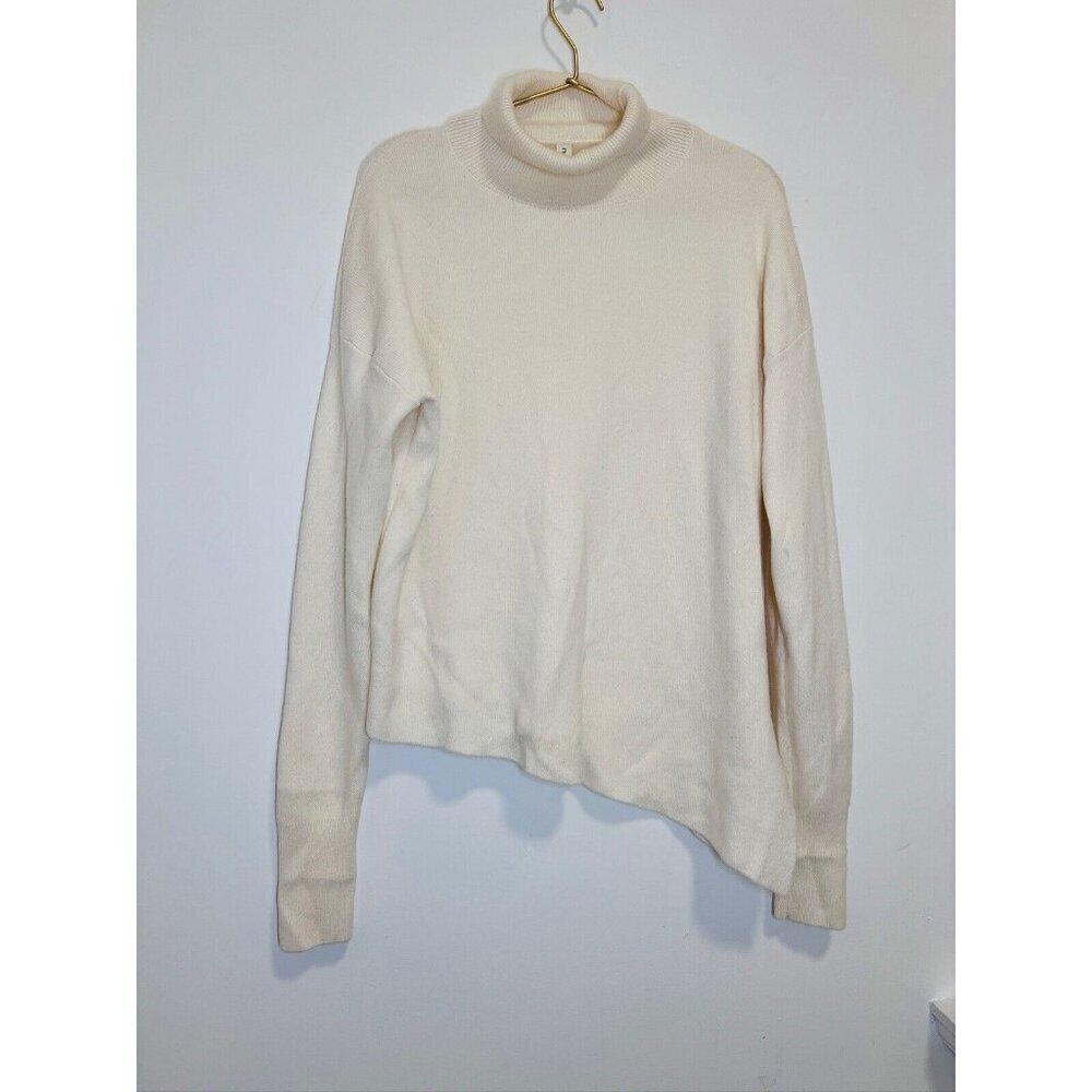 Nap Loungewear Womens Wool Sweater Cream Small Asymmetrical Comfort Lounge
